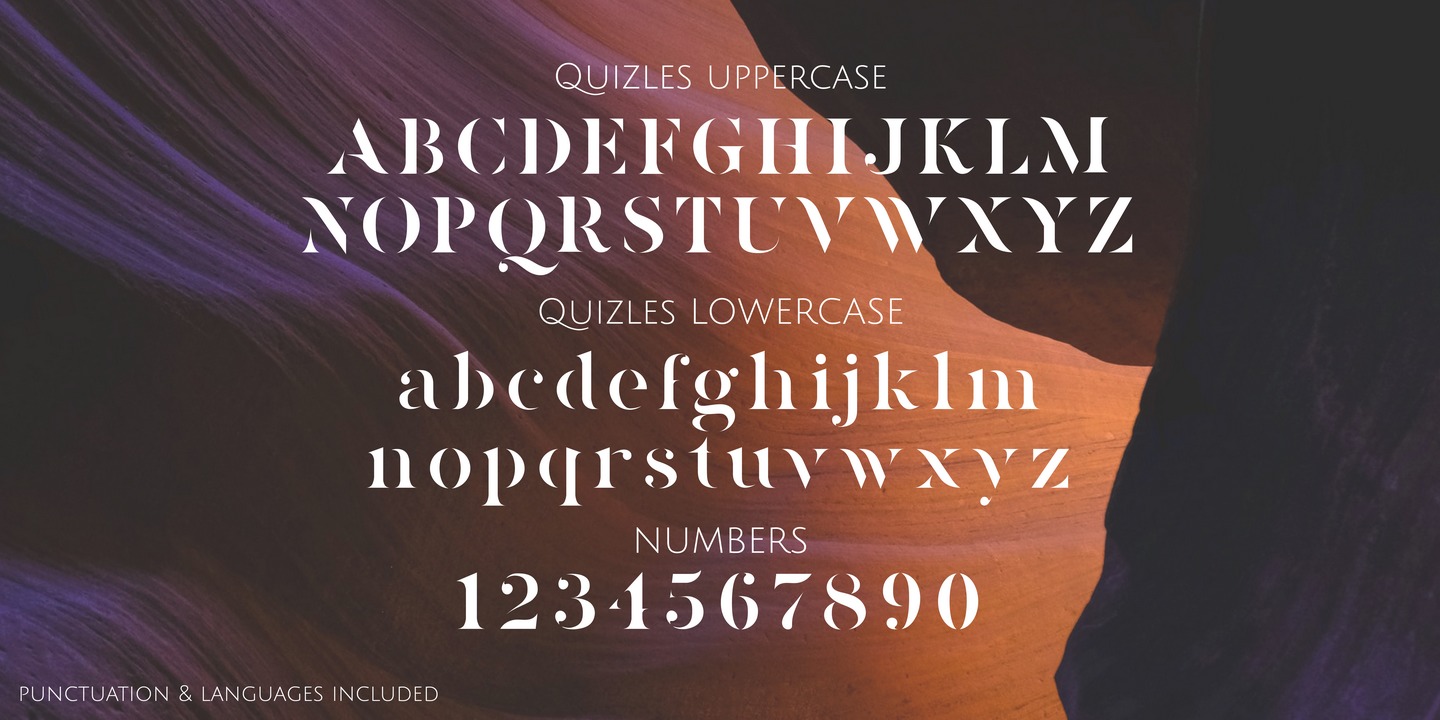 Quizles Decorative Font preview
